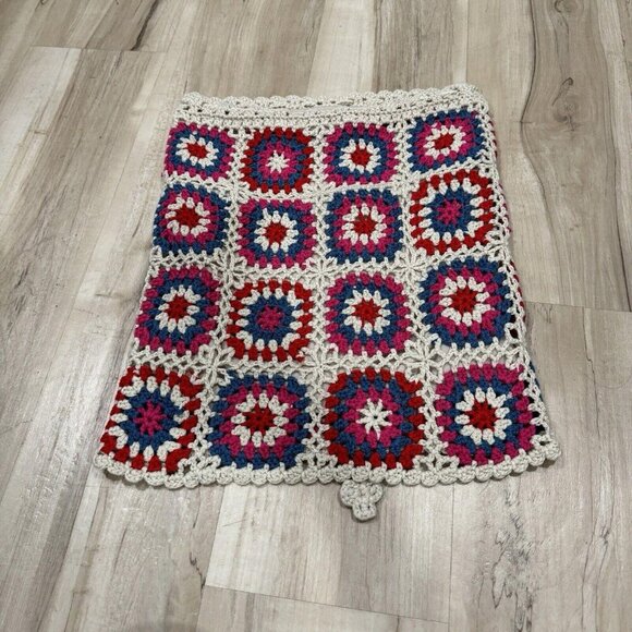 NWT Blu Pepper Womens Size Small Floral Crochet Geometric Skirt Summer Vacation - Picture 7 of 9